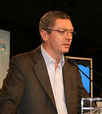 Ruiz-Gallardón bij aanvang van de verkiezingscampagne voor de parlementsverkiezingen in 2008