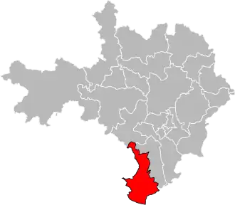 Locatie van het kanton