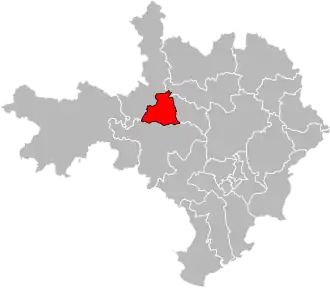 Locatie van het kanton