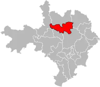 Locatie van het kanton