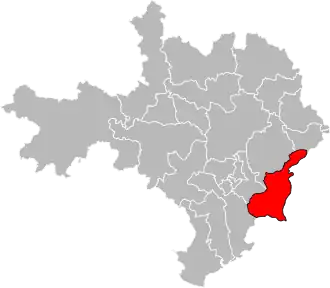 Locatie van het kanton