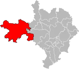 Locatie van het kanton