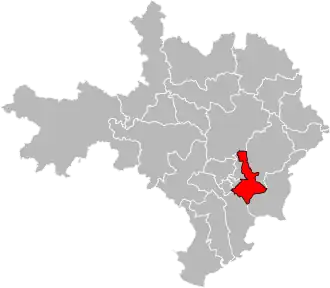 Locatie van het kanton