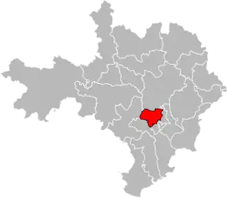 Locatie van het kanton