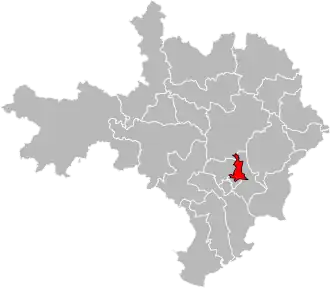 Locatie van het kanton