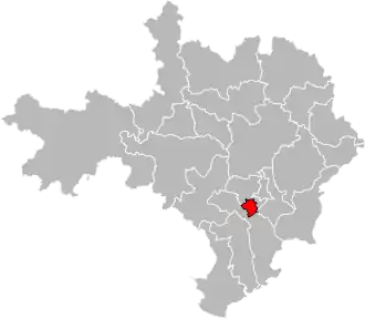 Locatie van het kanton