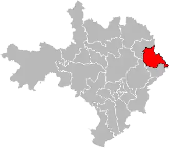 Locatie van het kanton