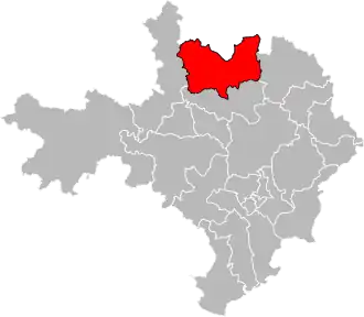 Locatie van het kanton