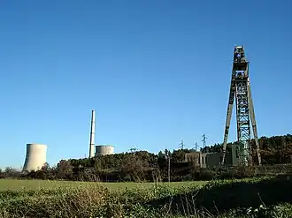 Elektriciteitscentrale Provence, achter de oude kolenmijn