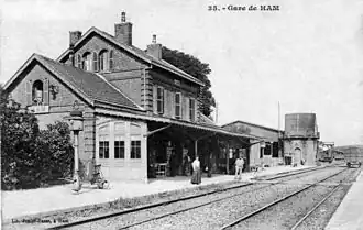 Station Ham omstreeks 1900