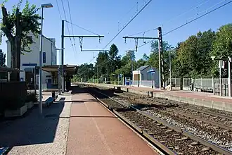 Overzicht van het station, zicht naar Melun.