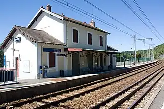 Overzicht van het station, zicht richting Melun.