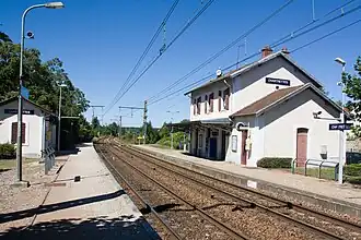 Overzicht van het station, zicht richting Melun.