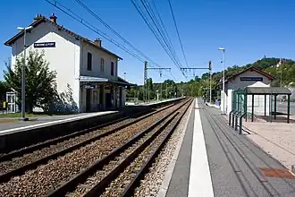 Overzicht van het station, zicht richting Melun.