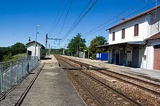 Overzicht van het station, zicht richting Melun.