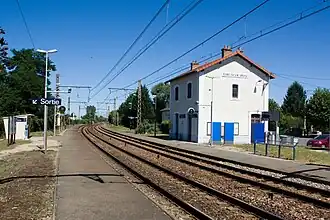 Overzicht van het station, zicht richting Melun.