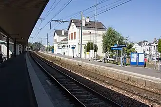 Overzicht van het station, zicht richting Melun.