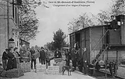 Station Saint-Genest-d’Ambière begin 19e eeuw.