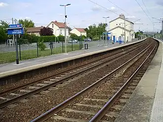 Overzicht van het station, zicht richting Château-Thierry.