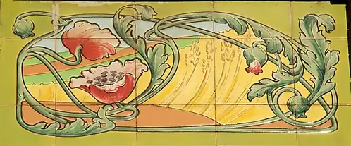 Ceramiek met papaver