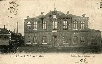 Station Jupille op een ansichtkaart uit 1905