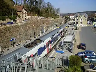 Overzicht van het station, zicht richting Château-Thierry.