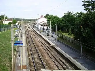 Overzicht van het station, zicht richting La-Ferté-Milon en Château-Thierry