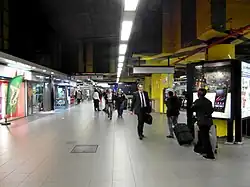 Lokettenzaal op niveau -1.