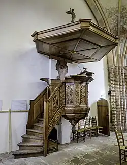 Laat barokke preekstoel uit 1740