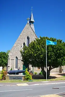 De garnizoenskerk van het oude Shoebury Garrison