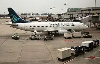 Een vergelijkbare Boeing 737 van Garuda Indonesia