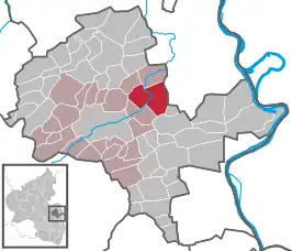 Kaart van Gau-Odernheim