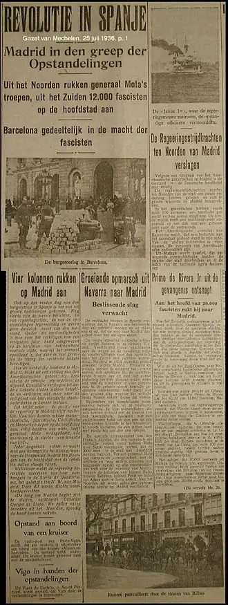 De krant van 25 juli 1936