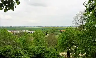 Een blik op de Oder vanaf de Seelower Hoogten.