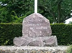 Zwerfkei waarmee de bevrijding wordt herdacht