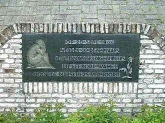 Herdenkingsmonument voor de gefusilleerden uit Wamel