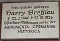 Gedenkplaquette Harry Breßlau aan de Münzstraße te Dannenberg