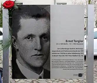 Gedenkplaat voor Torgler