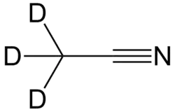 Structuurformule van gedeutereerd acetonitril