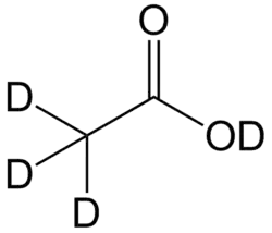 Structuurformule van gedeutereerd azijnzuur