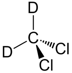 Structuurformule van gedeutereerd dichloormethaan