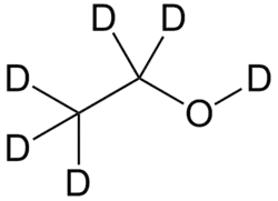 Structuurformule van gedeutereerd ethanol