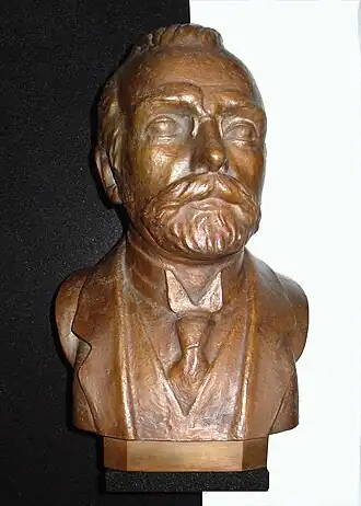 Buste van Geert Teis gemaakt door Willem Valk