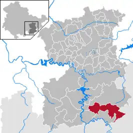 Kaart van Gefell (Thüringen)