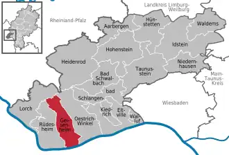 Kaart van Geisenheim