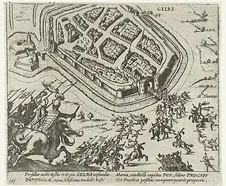 Haultepenne trekt met zijn soldaten de stad binnen (collectie: Rijksmuseum Amsterdam)