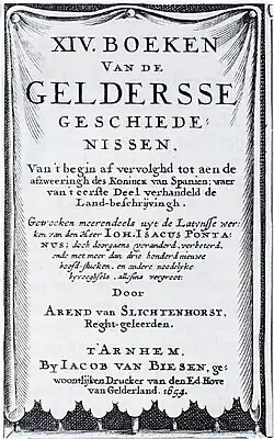 Geldersse Geschiedenissen, gedrukt door Van Biesen