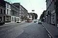 Tram 90 in de avenue Wanderpepen te Binche