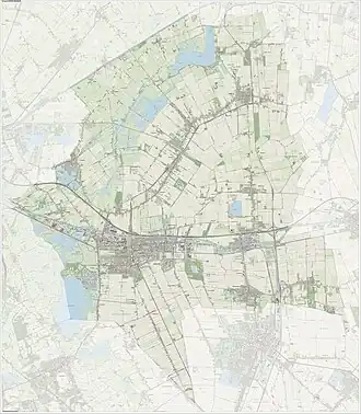 Kaart van Midden-Groningen