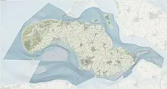 Kaart van Schouwen-Duiveland